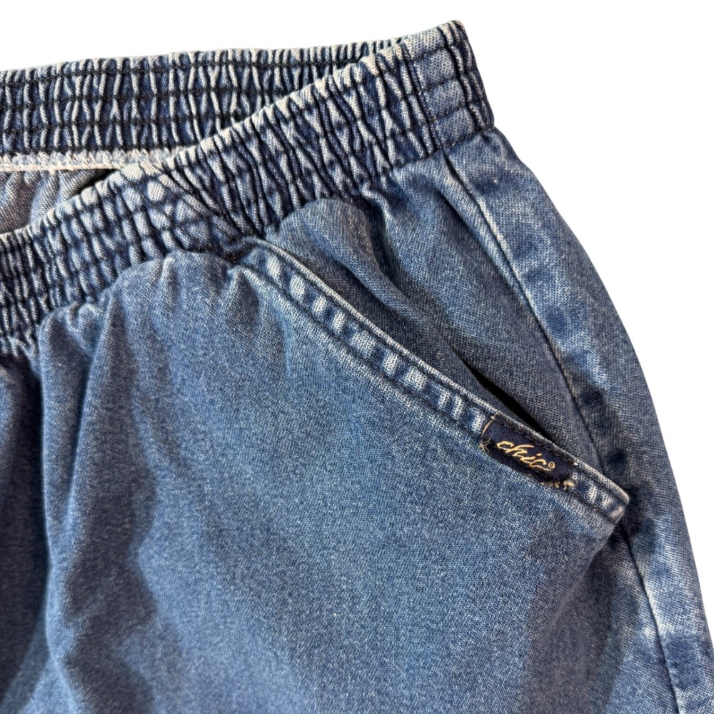Chic Jeans Elastic Waist Denim Pants 22W Petite Vintage Mom Soft Lightweight - Picture 4 of 10